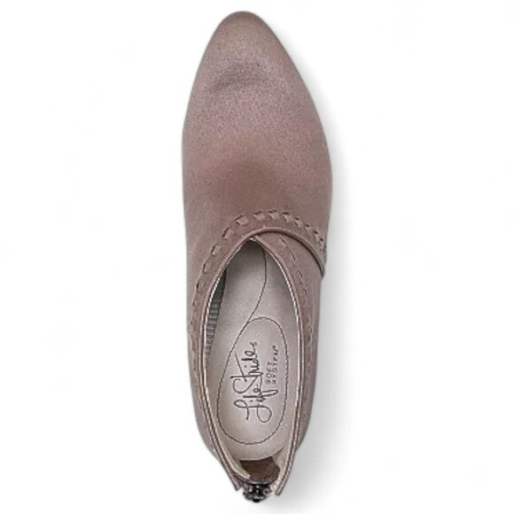 LifeStride Womens Faux Suede Zipper Ankle Boots - Picture 3 of 5